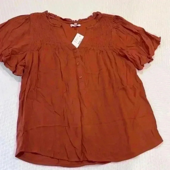 Maurice’s Boho Blouse Burnt Orange Size XS NWT - Picture 1 of 5